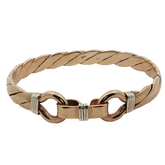 8” Pre-owned 9CT Double Hook & Loop Bangle (53.01g)